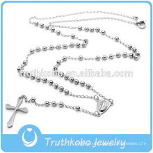Preofesional Custom Design Catholic Necklace Stainless Steel Religious Rosary & Cross CRUCIFIX Necklace With Good Quality
